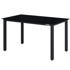 Gartentisch Bern | Anthrazit Alu | 150x90cm | Sicherheitsglas Schwarz